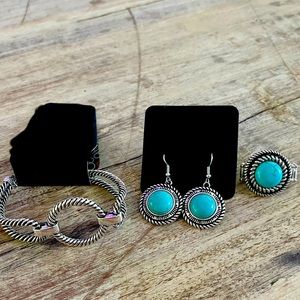 Bracelet, earring, & ring set